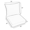 thumbnail image 5 of Sorra Home  Outdura Wellfleet Indoor/Outdoor Corded Deep Seating Pillow and Cushion Chair Set 25 in x 25 in x 5 in - Wellfleet Basil, 5 of 5