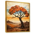 thumbnail image 2 of Designart "Cubist Landscape of Africa I" Floral Framed Wall Art - Global Brown Tree African Hallway Framed Wall Art Decor, 2 of 6