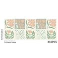 thumbnail image 4 of Inteprter 10 piezas de azulejos autoadhesivos de pared con diseño floral retro para cocina y salpicadero Decoración del hogar, 4 of 6