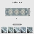 thumbnail image 4 of CHITOOMA 2'x6' Runner Rug, Machine Washable Rugs for Kitchen, Vintage Soft Non-Slip Runner Rug with Stain Resistant Non-Shed Carpet for Hallway, Entryway, Bedroom, Laundry, Bathroom, Blue, 4 of 6