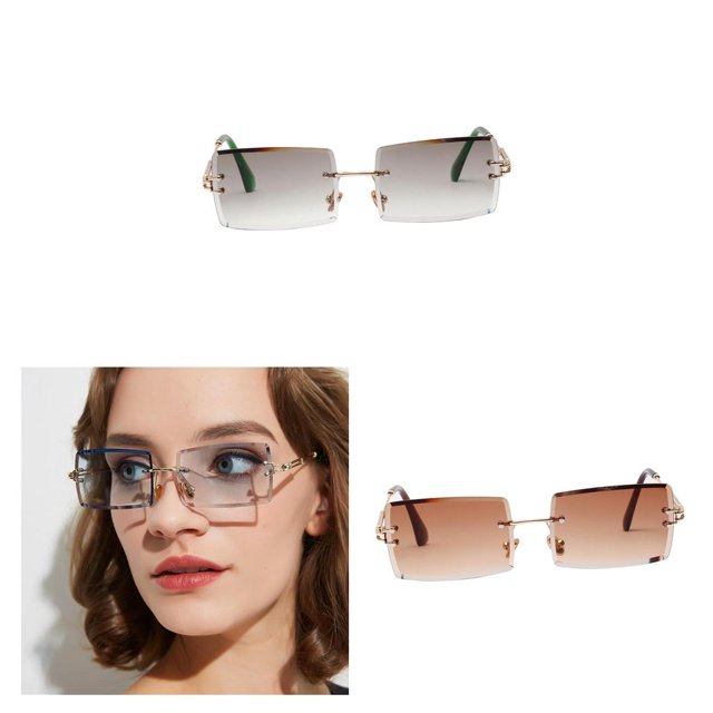 2 uds. de sol modernas para mujer, UV400 de moda para mujer, de sol para fi Macarena Gafas de sol rectangulares para mujer