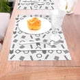 thumbnail image 5 of ZNDUO Placemats, 1 PCS Heat Resistant Stain Resistant Woven PVC Insulation Placemats, Durable Washable Elegant Table Mats for Dining-Black Line Geometry, 18"x12", 5 of 6