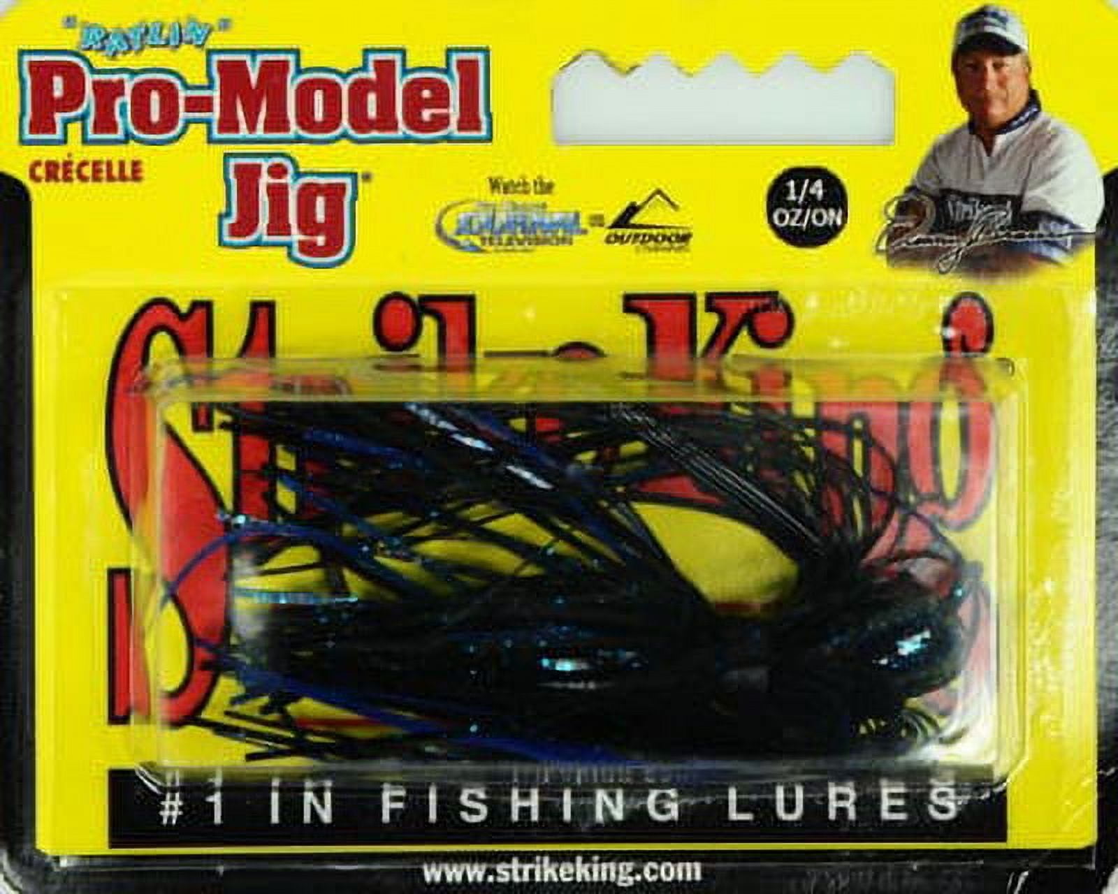 Strike King Pro-Model Jig 1/4oz Black Blue Bass Jig