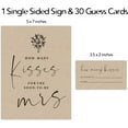 thumbnail image 3 of Inkdotpot How Many Kisses For The Soon To Be Mrs Rustic Kraft Paper Beige Bridal Shower Game 1 Sign + 30 Cards, 3 of 4