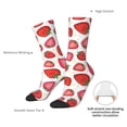 thumbnail image 4 of KLL Hand Drawn Strawberry Print Cool Socks Men's Women's Crew Socks Funny Crazy Novelty Stockings, 4 of 6