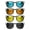 Black+Yellow+Blue+Orange, variant on 4PCS Polarized Clip for Ray-Ban Meta RW4006/RW4012 Series & Gen 2 (M Size, 50-22), Color Changing Clip Set for Meta Smart Glasses UV Protection, Discoloration Clip for Meta, Silver+Blue+Yellow+Purple