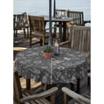 thumbnail image 2 of Outdoor Tablecloth with Umbrella Hole for Patio/Picnic/Party/Camping, Grey Cartoon Space Waterproof Table Cloth Round Cover Washable, Star Spacecraft Rocket Meteorite (Dia 60"), 2 of 8