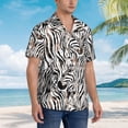 thumbnail image 3 of Balery Leopard And Zebra Camisas hawaianas de manga corta para hombre, camisas playeras de corte holgado, camisas de vacaciones con botones,XX-Large, 3 of 7