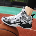 thumbnail image 3 of Bolognifi Men's basketball shoes, mesh fabric, casual, breathable, comfortable sports - BLACK_4, 3 of 7