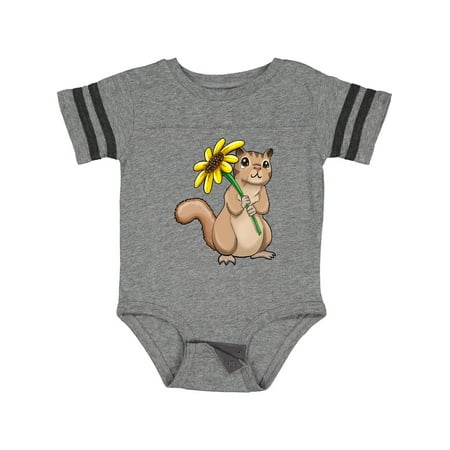 

Inktastic Cute Chipmunk with Sunflower Gift Baby Boy or Baby Girl Bodysuit