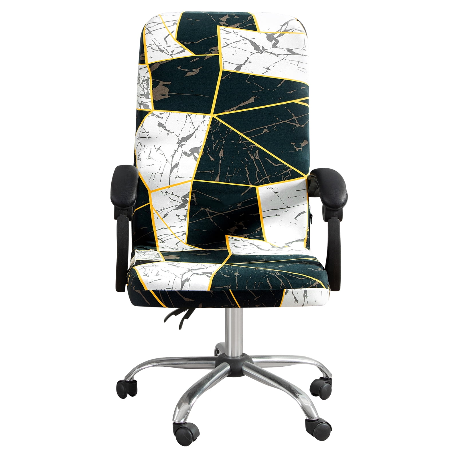 Printed Chair Cover,Stretchable Geometric Computer Chair Slipcovers