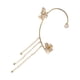 thumbnail image 5 of Jumpingount Clip de oreja para mujer, flor, borla, reemplazo galvanizado, diamantes de imitación decorativos, pendiente de mujer, adorno de Oro a la derecha 10piezas, 5 of 6