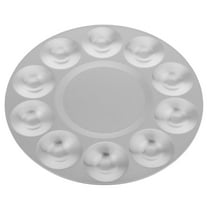 WHAMVOX Sturdy Metal Paint Palette for Mixing Colors Silver Multifunctional and Portable Design Fits Various Painting Needs