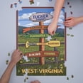 thumbnail image 3 of Tucker County, West Virginia, Destination Signpost (1000 Piece Puzzle, Size 19x27, Challenging Jigsaw Puzzle for Adults and Family, Made in USA), 3 of 4