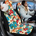 thumbnail image 3 of Uorisanigo Front Seat Covers, Car Seat Covers for Front Seats, Soft Colorful Flowers Print Cover for Cars, Washable Seats Cover Universal Fit for Most Cars SUV Trucks (2 Pieces), 3 of 7