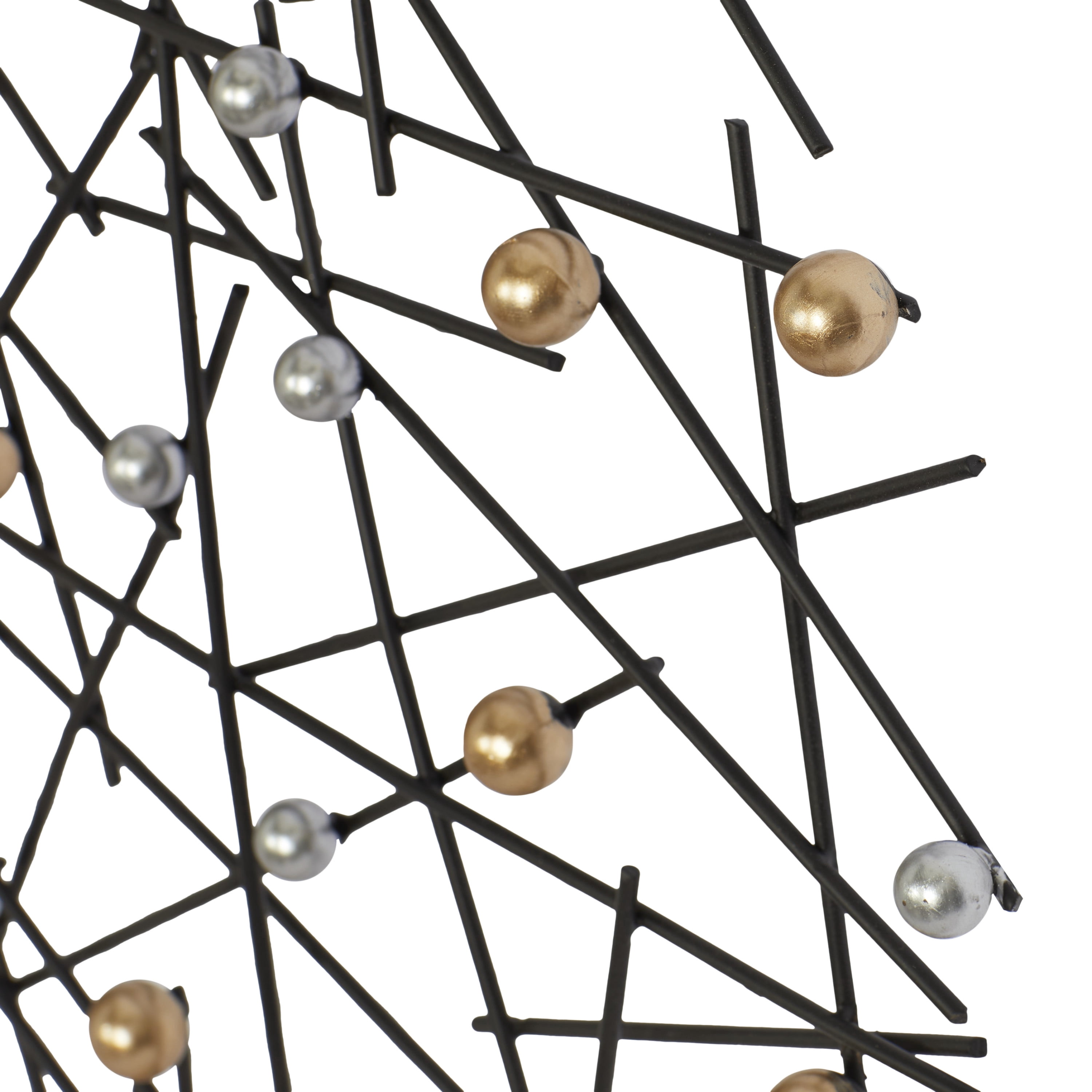 DecMode Black Metal Contemporary Wall Decor