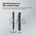thumbnail image 2 of klarus P2 - Bol&iacute;grafo t&aacute;ctico: 1000 l&uacute;menes, alcance de 900 pies, 2AA o USB-C recargable (bater&iacute;a incluida), IPX8 impermeable, linterna EDC compacta para bo, 2 of 7