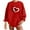 Red, variant on Aofany Women Sweatshirt Graphic Sweatshirts No Hood Casual Long Sleeve Round Neck Sweatshirts Love Printed Loose Top Sweatshirt For Women Loose Fit