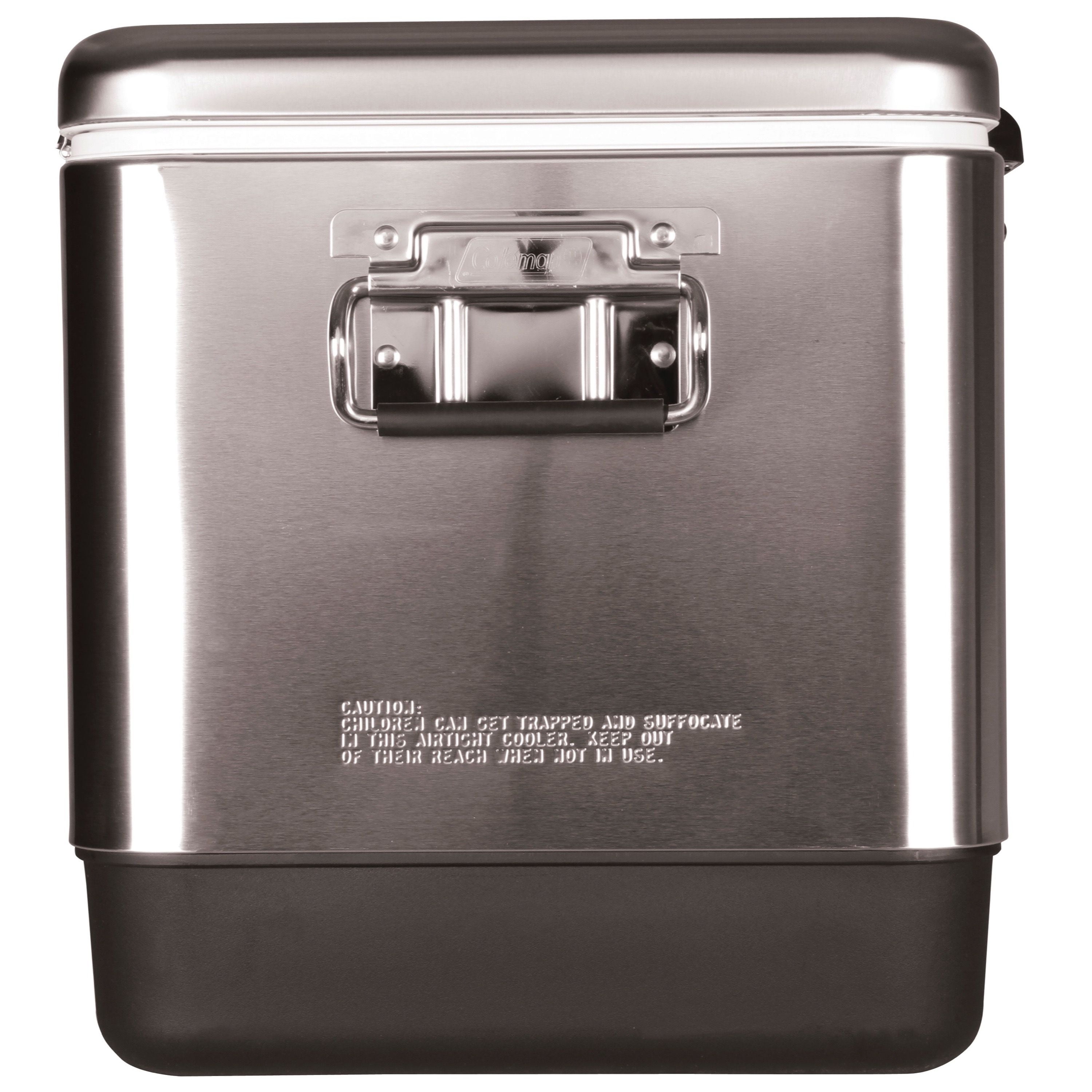 Coleman 54-Quart Steel Belted Cooler, Stainless Steel