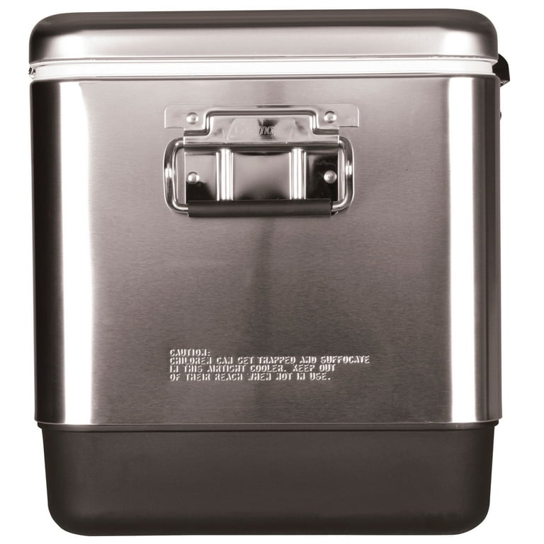 Coleman 54-Quart Steel Belted Cooler, Stainless Steel
