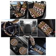 thumbnail image 2 of Renewold American Tribal Cow Print Red Beige 12 PCS Car Seat Covers Set for Women, Soft Steering Wheel Cover Seat Belt Pads Armrest Pad Handbrake Cover Gear Shift Cover Coasters Car Decor, 2 of 7