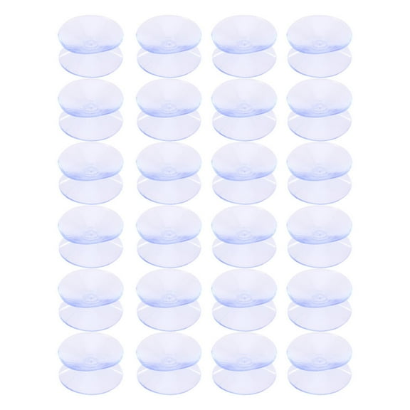 24pcs Silicone Suction Pads Double Sided Cups for Glass Table