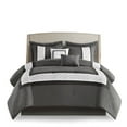 thumbnail image 5 of 8 Piece Embroidered Comforter Set Dark Grey King, 5 of 10