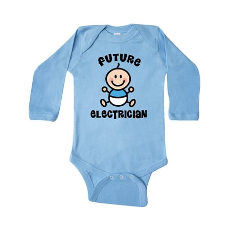 

Inktastic Future Electrician Gift for Boy Gift Baby Boy Long Sleeve Bodysuit