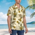 thumbnail image 6 of Uemuo Monkeys and Pinealpples Printed Regular Fit Short Sleeve Casual Hawaiian Shirt for Men,Aloha shirt,Tropical shirt,Floral print shirt,Vacation Beach shirt-X-Large, 6 of 9