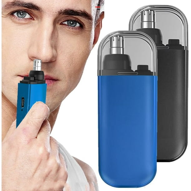 Recortadora de pelo de nariz portátil, recortadora de pelo de nariz portátil para hombres, recortadora de pelo de nariz portátil recargable por USB, recortadora de pelo de nariz portátil sin dolor y p