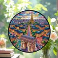 thumbnail image 2 of Arc de Triomphe Stained Glass Ornament 2025, Travel Landmark Christmas Decoration, Holiday Keepsake Gift, Collectible Souvenir, Glass Look Hanging Decor, Xmas Tree Decoration,, 2 of 6
