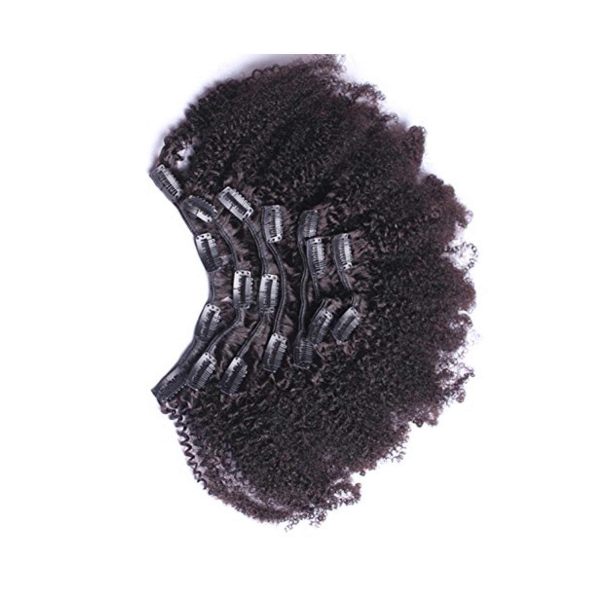 7a 4b 4c Kinky Curly Clip In Human Hair Extensions 7pc Natural