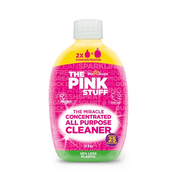 The Pink Stuff, Miracle Concentrated All Purpose Floor Cleaner, 2x Concentrated, Makes 25 Gallons of Multipurpose Cleaning Liquid, 25.4 fl oz