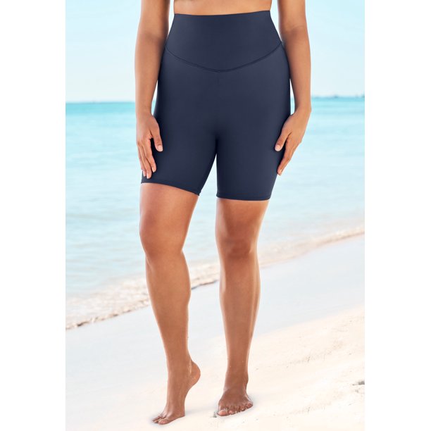 Swimsuits For All Women's Plus Size 360° Powermesh Swim Boy Short 24