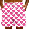 thumbnail image 6 of Penkiiy Men Drawstring Valentine's Day Love Print Beach Casual Trouser Shorts Pant XS White, 6 of 9