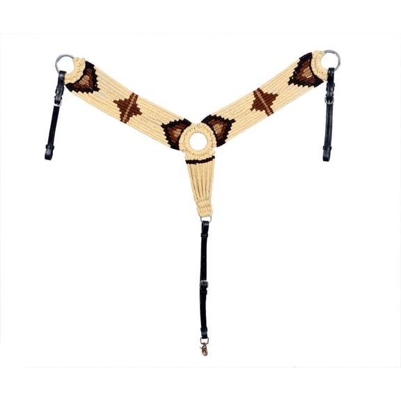 Showman Cream Cotton Blend Multi-Strand Southwest Design Breast Collar