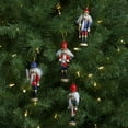 thumbnail image 2 of Pack of 4 Red Blue and Green Decorative Wooden Christmas Nutcracker Ornaments 5", 2 of 5