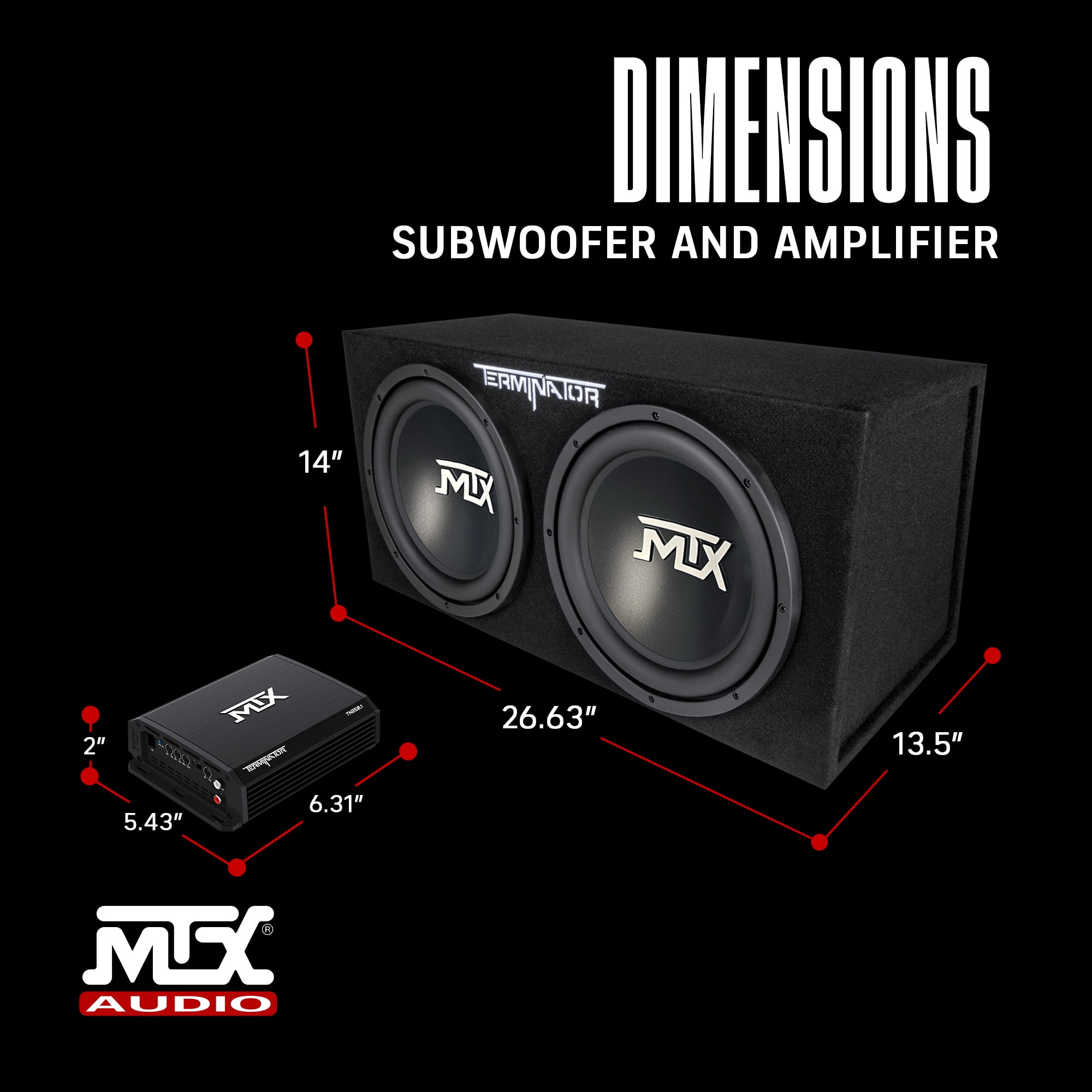MTX TNP212D2 12 1200W Dual Loaded Car Subwoofer Liberia Ubuy