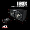 thumbnail image 4 of MTX 12" 1200W Dual Loaded Car Subwoofer Audio with Sub Box Amplifier, TNP212D2, 4 of 11