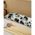 thumbnail image 6 of Yellow Black Print Flowers Throw Pillow Cover,Watercolor Abstract Floral Rectangle Decorative Pillow Case Protector Soft Cushion Cover Lumbar Pillowcase for Couch Sofa Bedroom Car Decor 20x54 Inch, 6 of 8