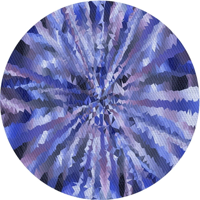 Ahgly Company Machine Washable Indoor Square Transitional Purple Mimosa Purple Area Rugs, 3' Square