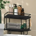 thumbnail image 4 of Hovmgk Toilet Tank Rack, Multifunctional Bathroom Storage Shelf, Iron Construction with Multiple Storage Areas, Easy Installation & Efficient Space-Saving Design for Toiletries, Black & White, 4 of 6