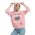 thumbnail image 5 of Pet Carrier Hoodie for Women Cat Dog Pouch Holder Solid Color Long Sleeve Hooded Sweatshirts Cute Casual Tops, 5 of 9
