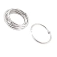 thumbnail image 3 of Book Office Metal Loose Leaf Binder Hinge Snap Ring Keyring 32mm Inner Dia 6pcs, 3 of 5
