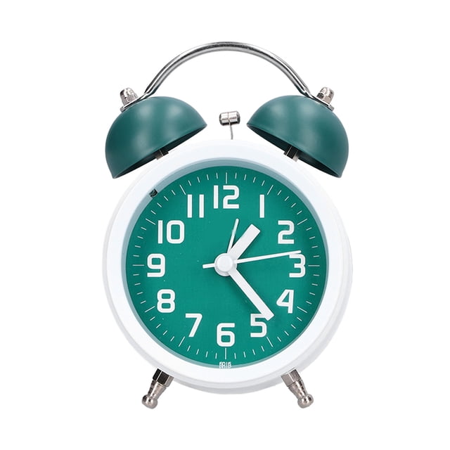 Reloj despertador verde Reloj despertador Reloj despertador de gran volumen Durmientes pesados Reloj despertador retro Durabilidad probada en el tiempo