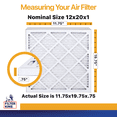 thumbnail image 2 of Filter King 12x20x1 Air Filter (MERV 13) (6-Pack) Dust & Allergy Control AC Furnace Filters, MADE IN USA, HVAC, Pleated, Electrostatic (Actual Size: 11.75 x 19.75 x .75), 2 of 5