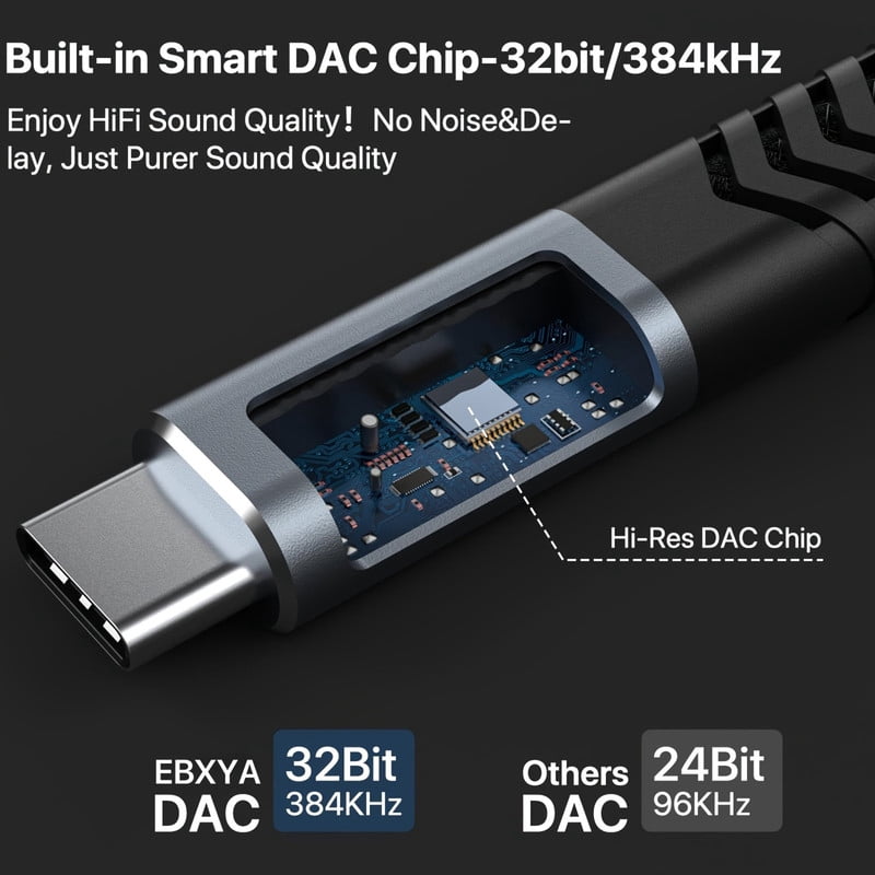 USB C to Dual XLR Male Audio Cable, EBXYA Built-in DAC No Driver Needed Y Splitter Balanced Cable with Molded Housing, 1m Low Noise for Audio Interface, Mixer & Studio Recording