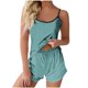 thumbnail image 1 of Sexy Pijama Conjunto para las Mujeres Gradiente Eslinga sin Mangas Tanque Empalme Pantalones Cortos Casual Pijamas Conjunto, Poliéster, 1 of 5