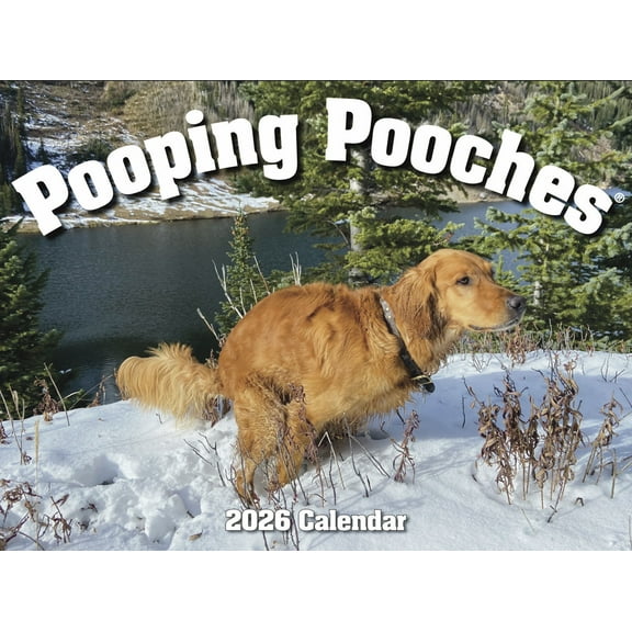 Pooping Pooches White Elephant Gag Gift Wall Calendar