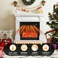 thumbnail image 6 of FODINGHILL 35" Electric Fireplace with Mantel,Freestanding Fireplace Heater,Adjustable 3D Flame,Remote Control,1500W,White, 6 of 10